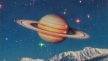 planeta Saturn na nebu
