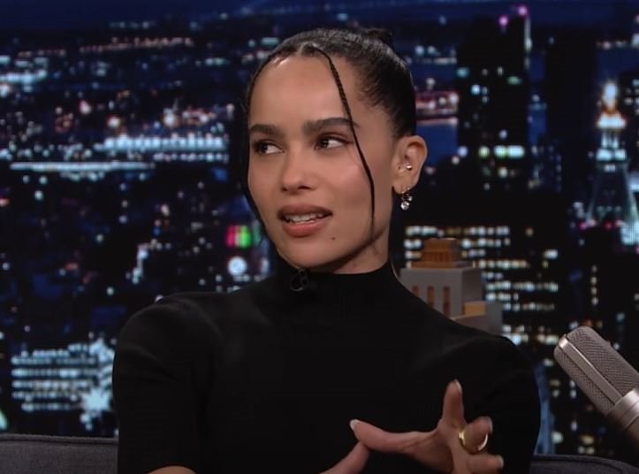 Zoe Kravitz iskombinovala je pramenove sa visokom punđom.