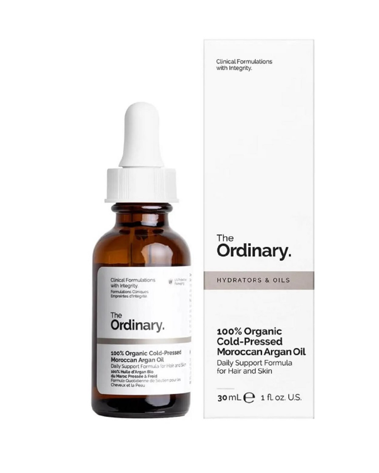 The Ordinary 100% Organic Cold-Pressed Moroccan Argan Oil neguje kosu i krajeve.