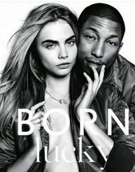 Cara Delevigne i Pharrell u editorijalu britanskog Vogue-a