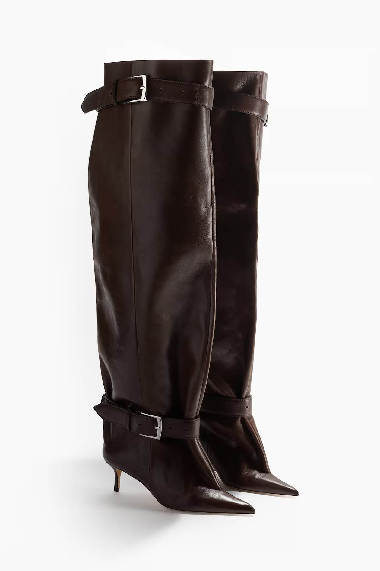 Visoke kožne čizme H&M