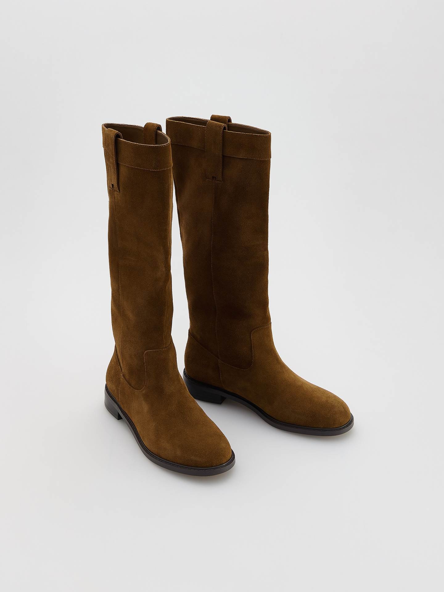 Reserved braon čizme od antilopa