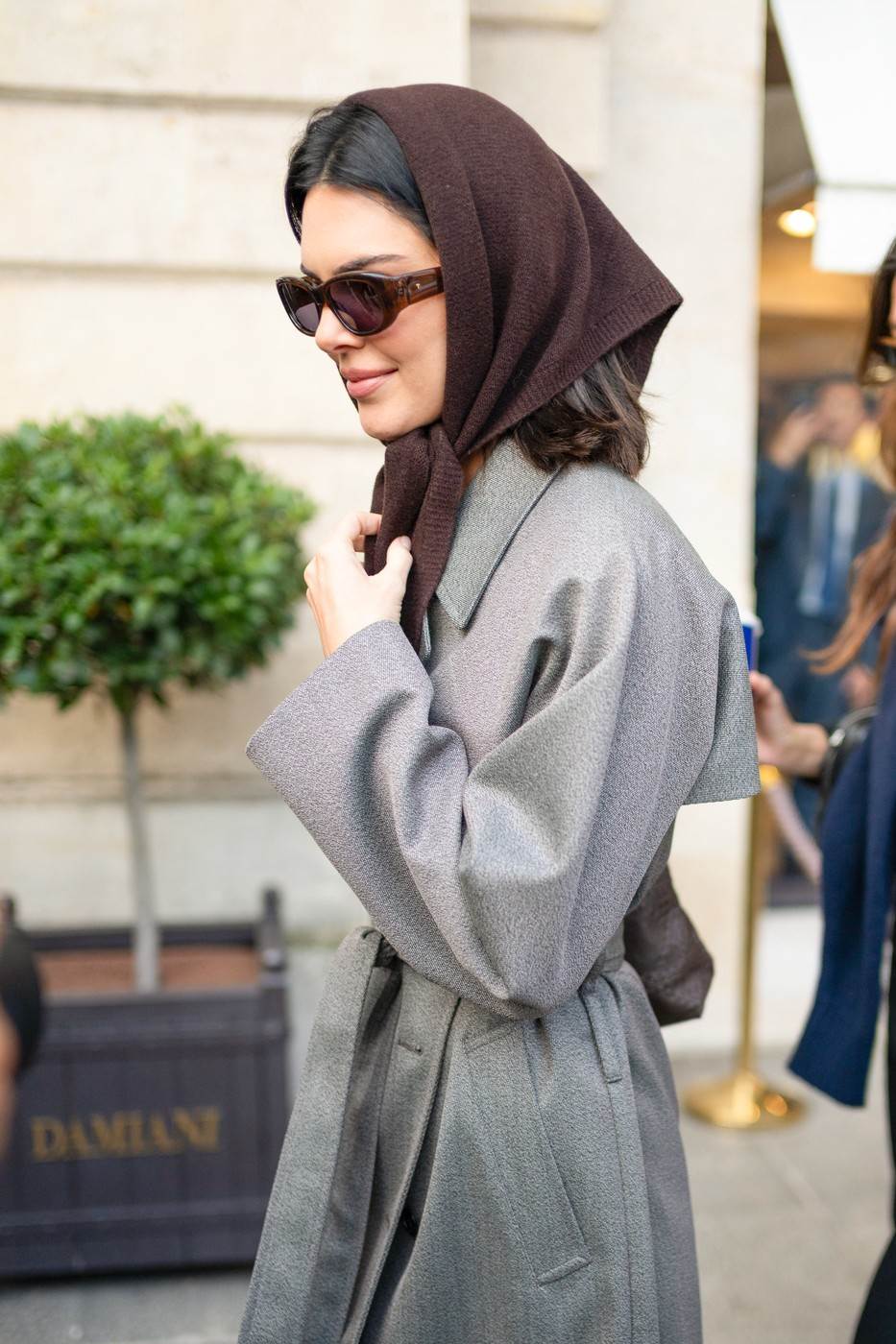 Kendall Jenner u sivom kaputu