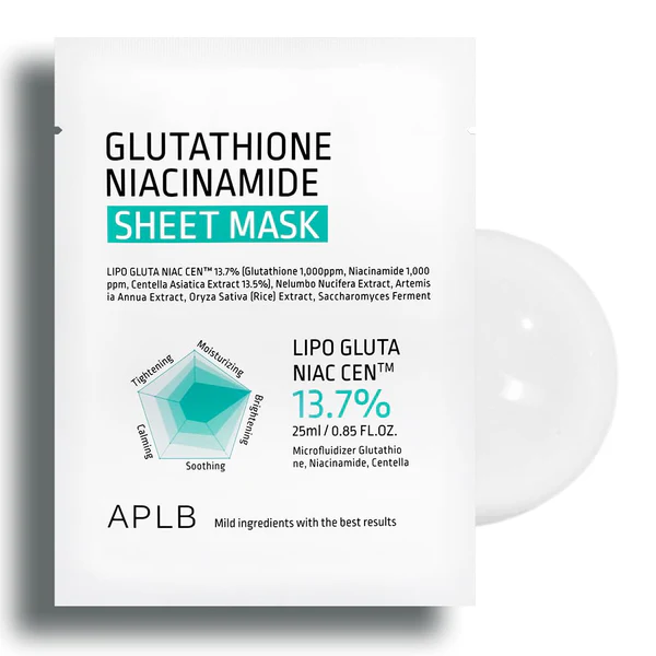 Glutathione Niacinamide sheet maska.