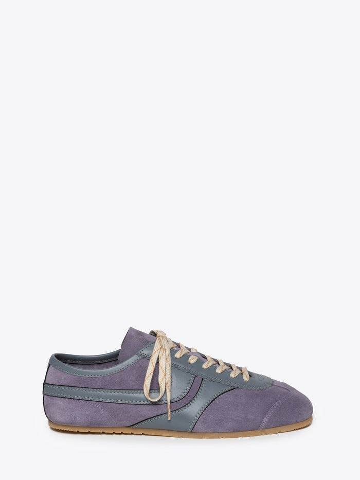 Leather-Trimmed Suede Sneakers