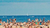 Ilustracija plaže.