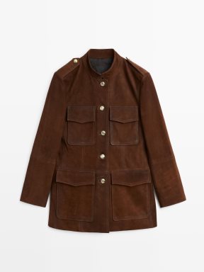 Massimo Dutti suede mantil za jesen 2025