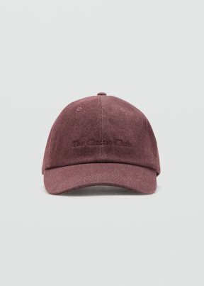 MANGO bordo kačket sa natpisom - The Classic Club
