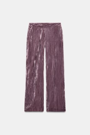 Široke plišane pantalone