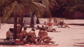 retro fotografija plaže