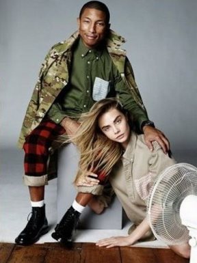 Cara Delevigne i Pharrell u editorijalu britanskog Vogue-a