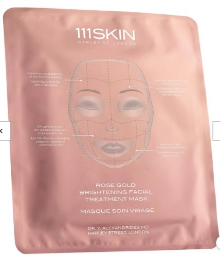 111Skin maska za lice sa ekstraktom ruže i 24-karatnim zlatom je jedna od maski koje šminkeri favorizuju zbog načina na koji zaglađuje i hidrira kožu.