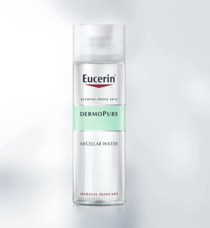 2. Eucerin Dermopure micelarna voda – ovo će više odgovarati vama sa masnom kožom, koža će biti čista i umirena.