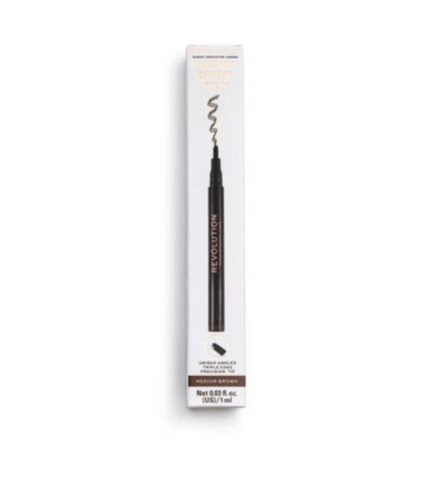 Vodootporna olovka za obrve MAKEUP REVOLUTION Micro Brow Pen precizno definiše dlačice.