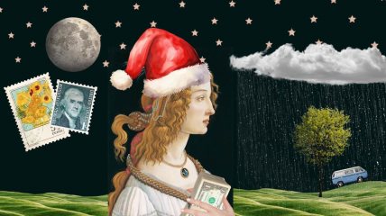 ilustracija devojke s novcem i kapicom