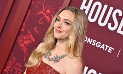 Glumica Amanda Seyfried na premijeri filma The Housemaid u Los Anđelesu.