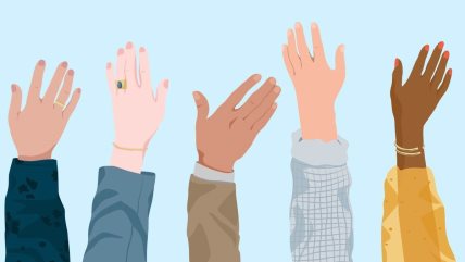 Ilustracija ispruženih ruku.