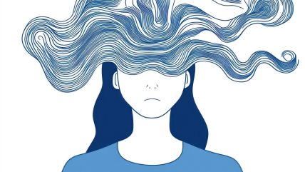 ilustracija devojke pod stresom