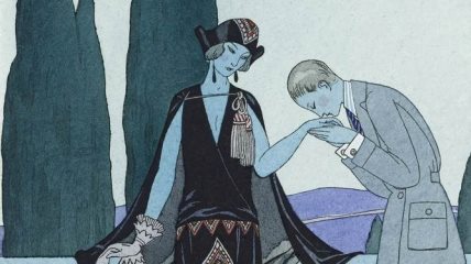 Ilustracija muškarca i žene.