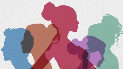 Ilustracija žena i muškaraca.