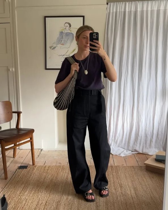 kako nositi crne pantalone