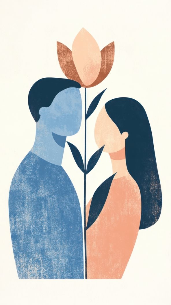 ilustracija ljubavnog para