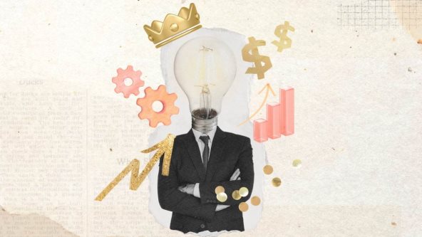 Ilustracija čoveka koji umesto glave ima sijalicu.