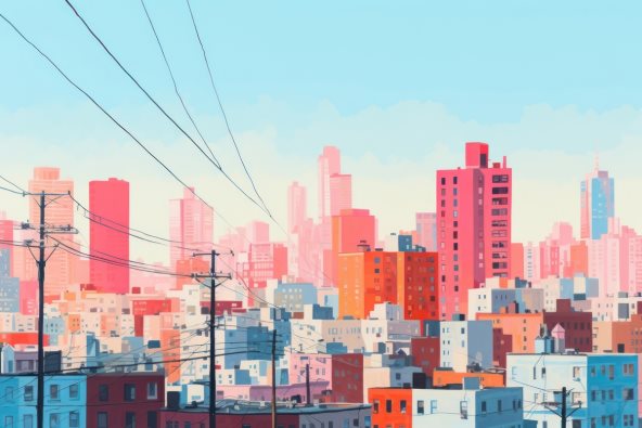 Ilustracija nekog grada.