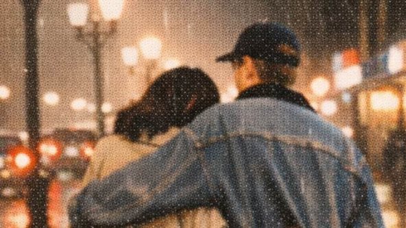 Dvoje ljudi, zagrljeni.