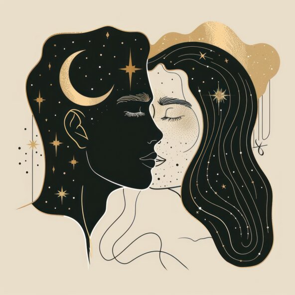 ljubavna astrologija ilustracija