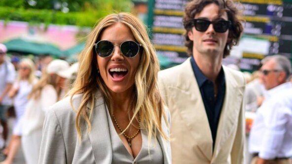 Sienna Miller u chic stajlingu na Wimbledonu.