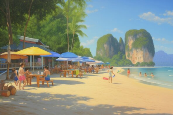 ilustracija plaže
