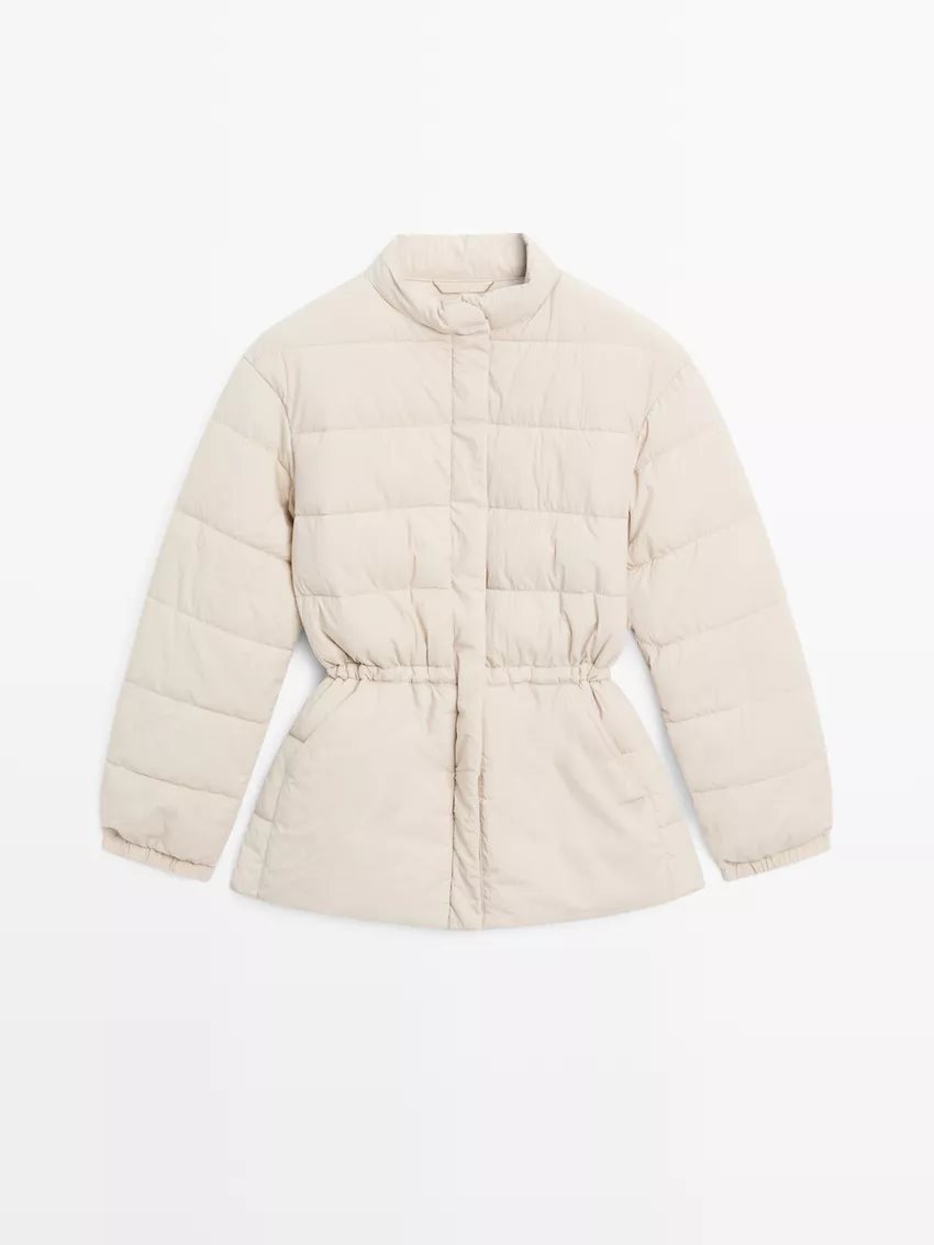 Massimo Dutti puf bela jakna za jesen 2025